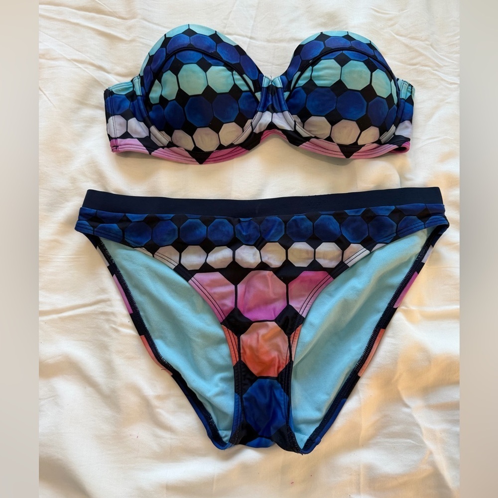 Ted Baker Multicolor Geometric Bikini Set